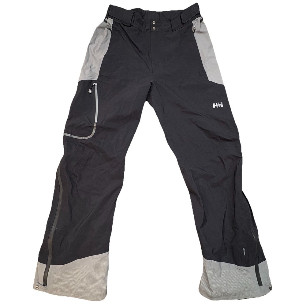 Helly Hansen Snow Pants Mens L‎ Black Helly Tech RECCO Primaloft Insulated Ski